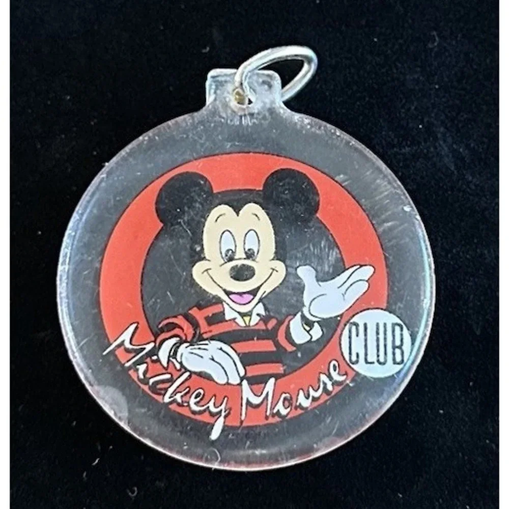 Vintage Disney Mickey Mouse Club‎ Round Acrylic Keychain *Keyring Missing*